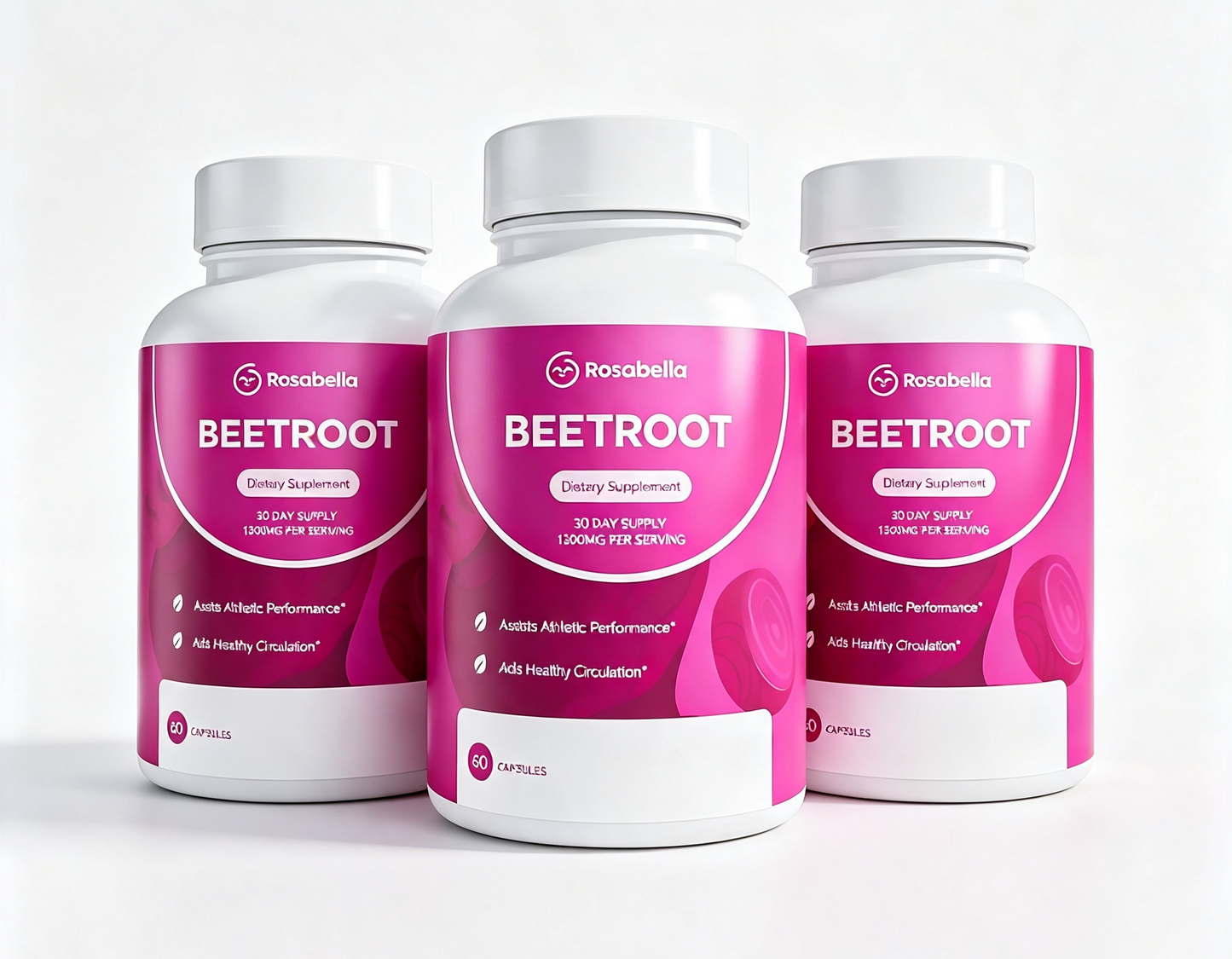 ROSABELLA ORGANIC BEET ROOT CAPSULES -130OMG BEET RO0T POWDER AID SHEALTHY CIRCULATION & VITALITY, NON-GMO, BEET ROOT SUPPLEMENT
